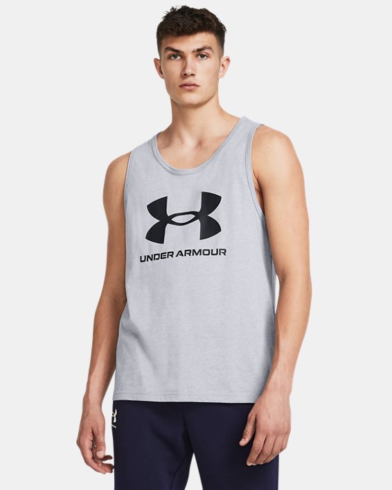 เสื้อกล้าม UA Sportstyle Logo สำหรับผู้ชาย in Gray image number 0